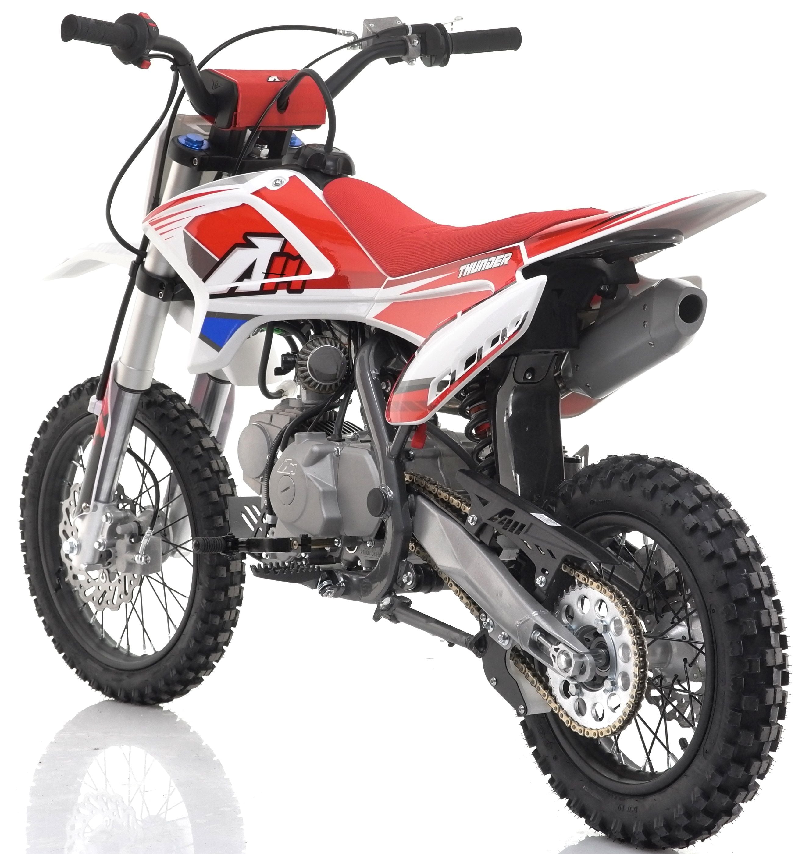 110CC RFN RACING™ THUNDER PRO KIDS SEMI AUTO PIT BIKE - RED
