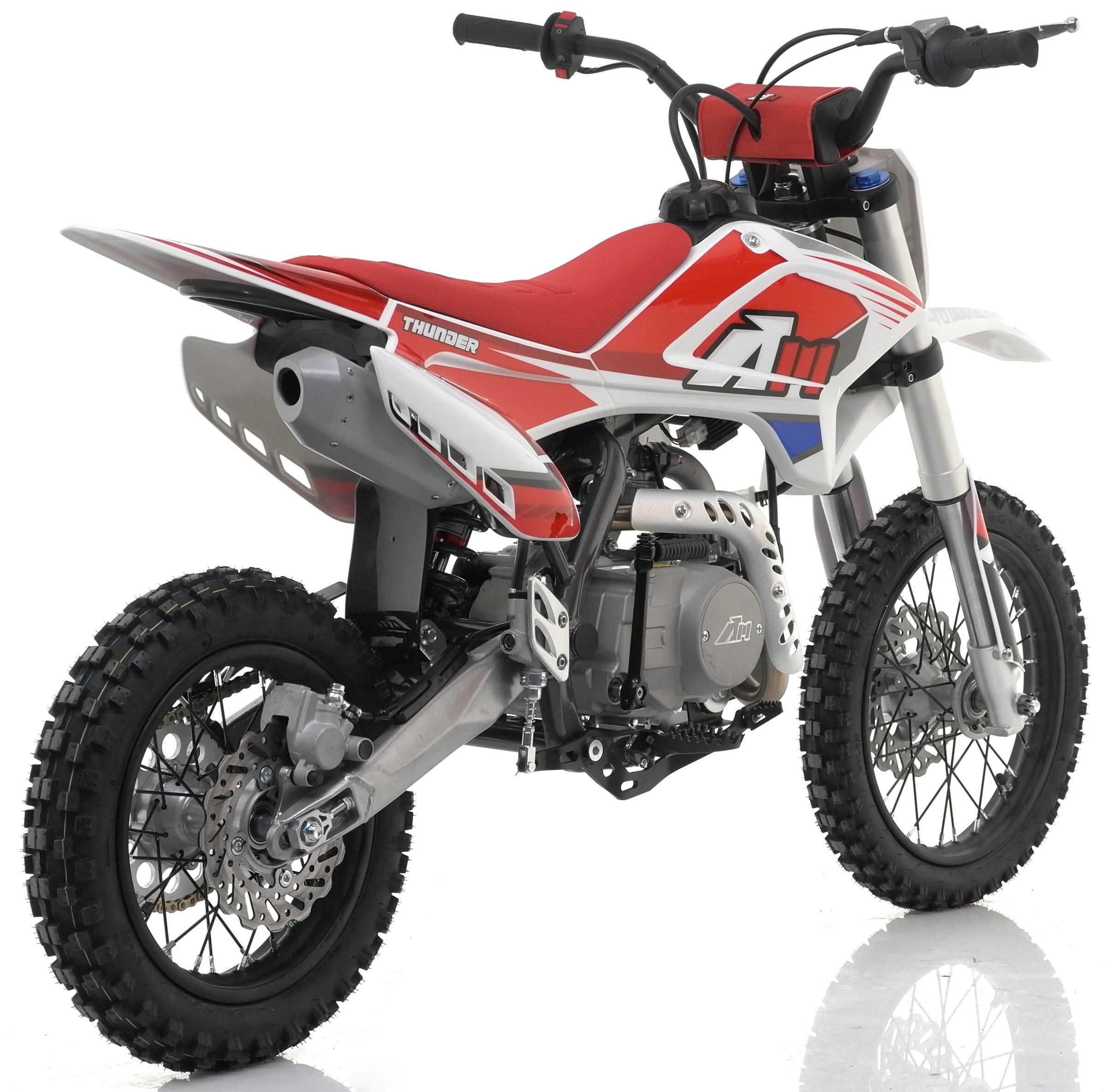 110CC RFN RACING™ THUNDER PRO KIDS SEMI AUTO PIT BIKE - RED