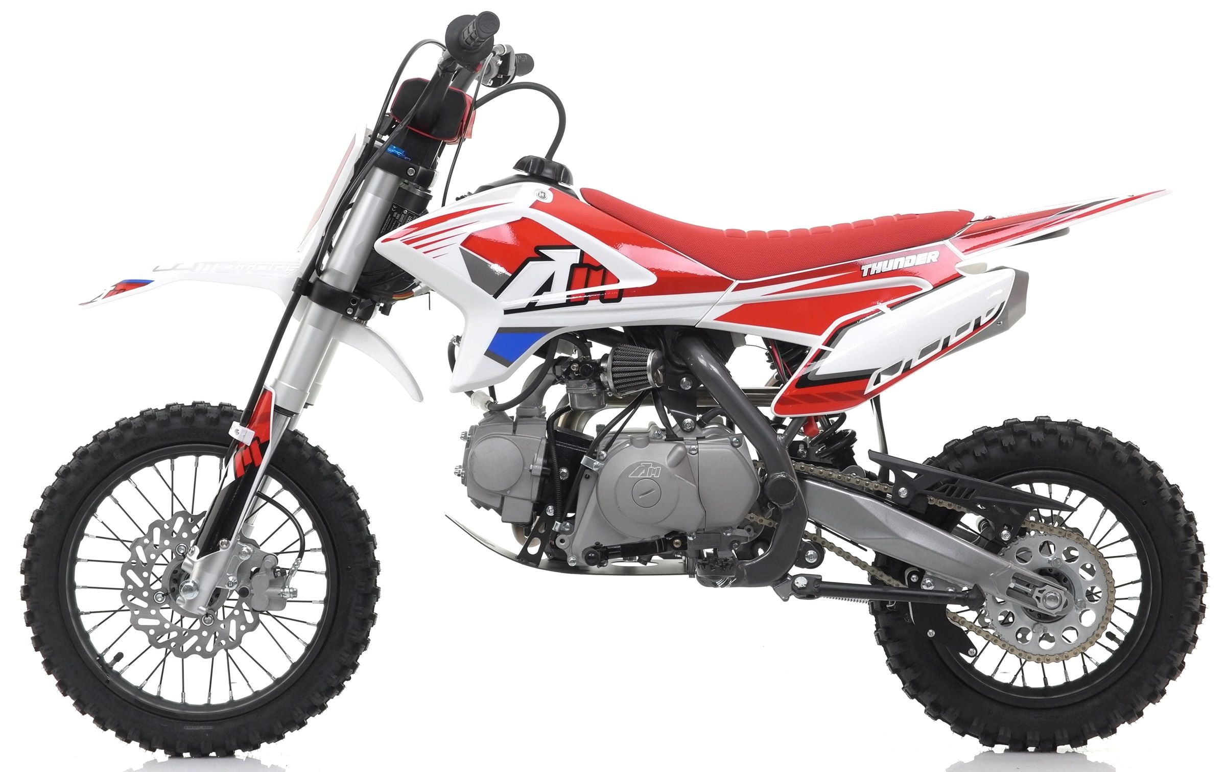 110CC RFN RACING™ THUNDER PRO KIDS SEMI AUTO PIT BIKE - RED