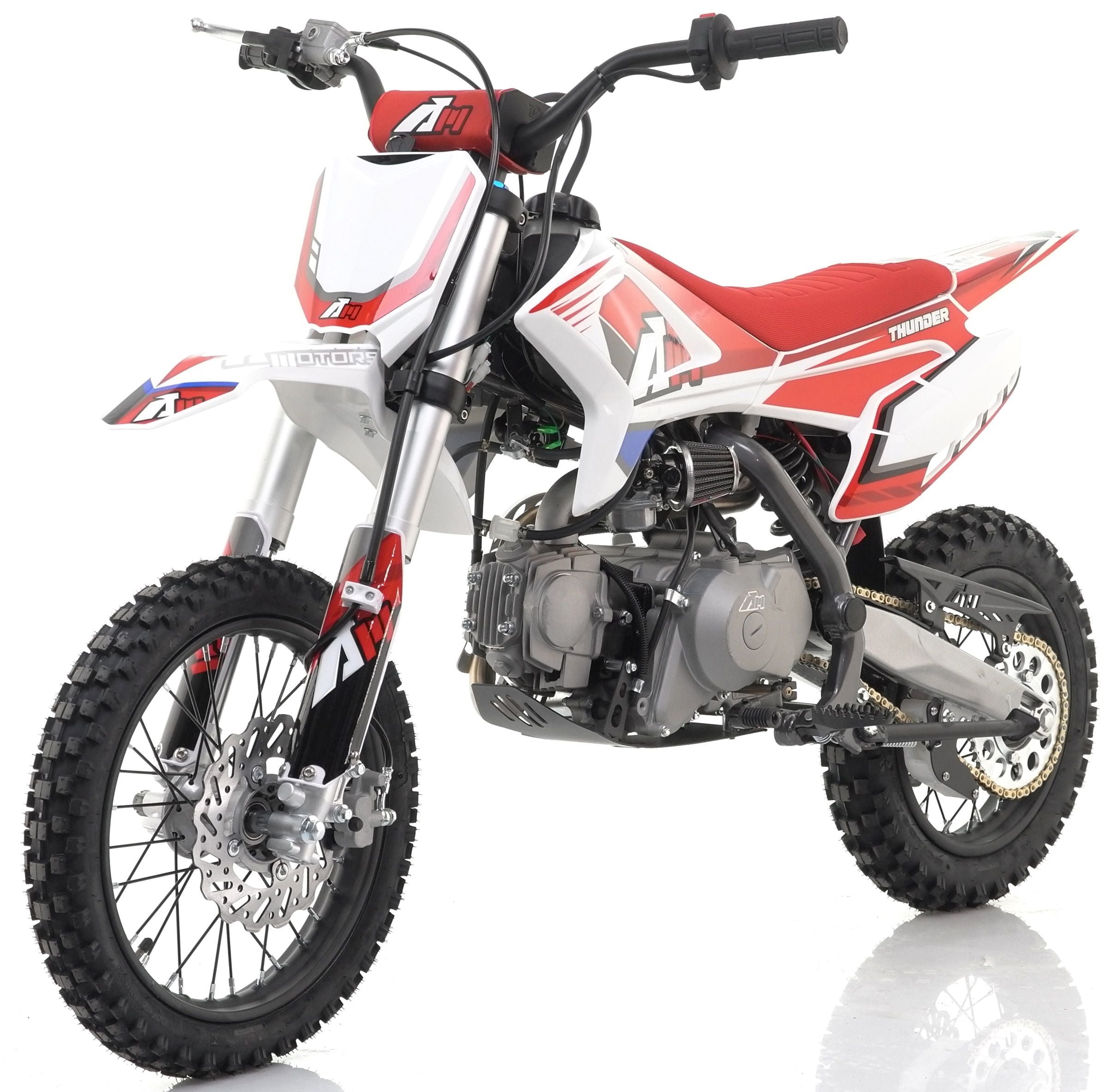 110CC RFN RACING™ THUNDER PRO KIDS SEMI AUTO PIT BIKE - RED