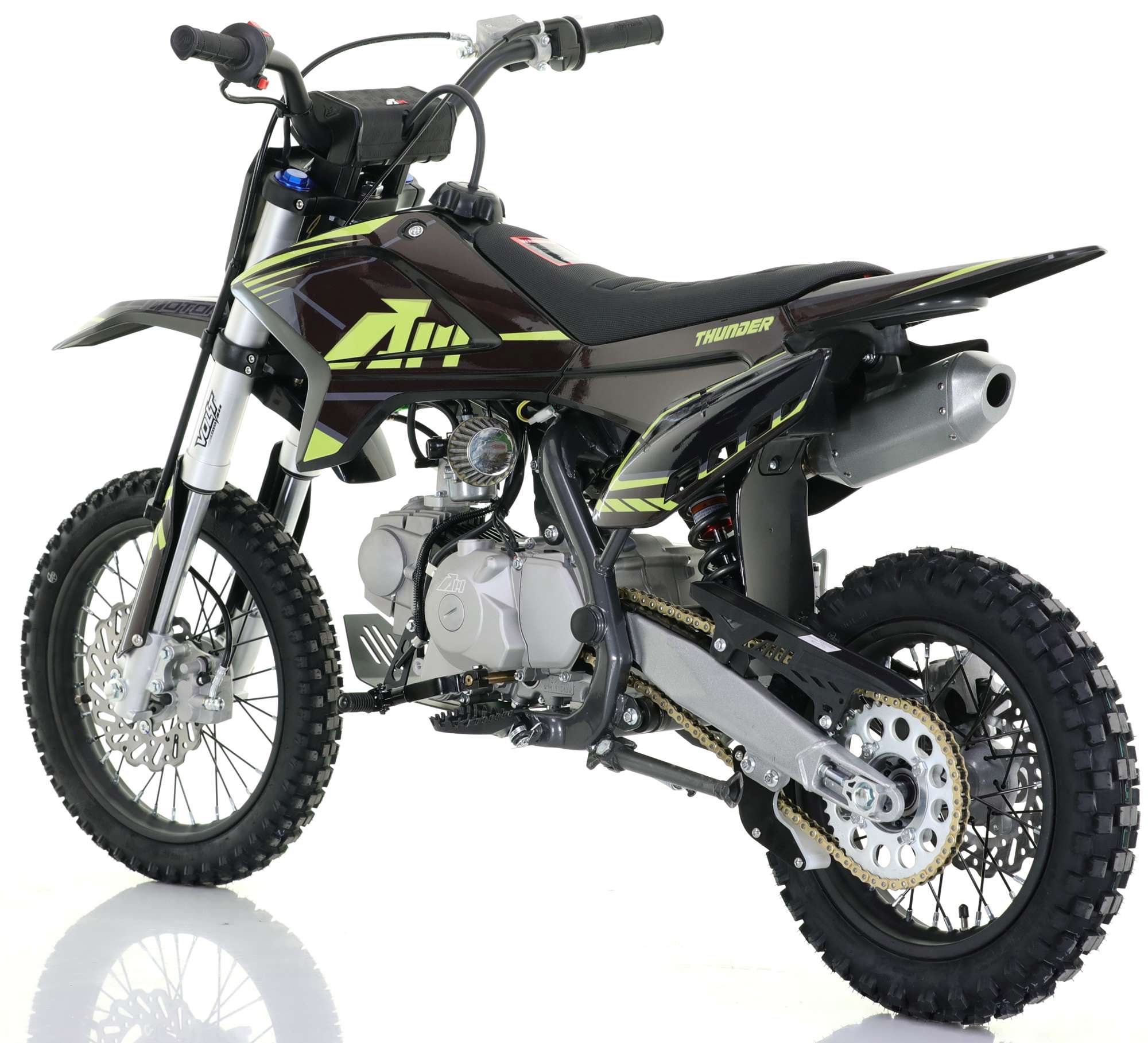 110CC RFN RACING™ THUNDER PRO KIDS SEMI AUTO PIT BIKE - BLACK