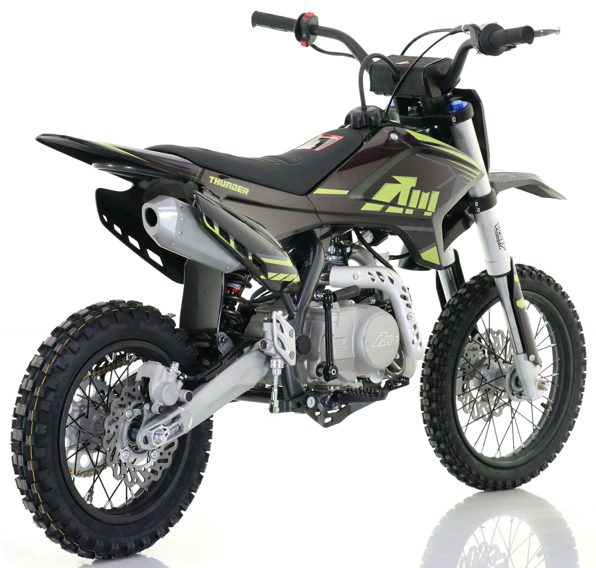 110CC RFN RACING™ THUNDER PRO KIDS SEMI AUTO PIT BIKE - BLACK