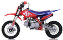 110cc RFN Racing™ Thunder Pro Semi Auto Pit Bike 14/12" - Red & Blue