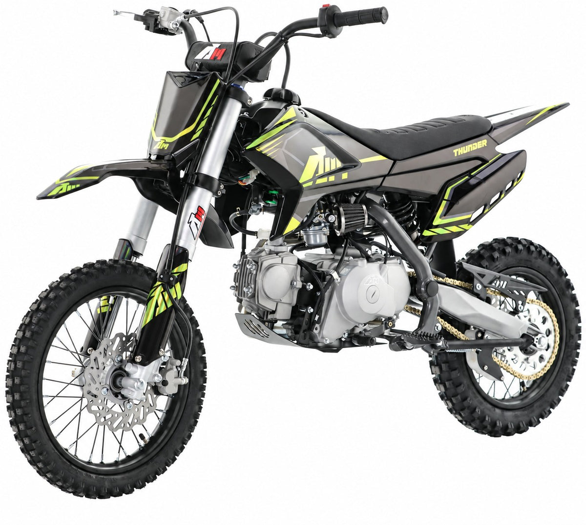 110CC RFN RACING™ THUNDER PRO KIDS SEMI AUTO PIT BIKE  - BLACK