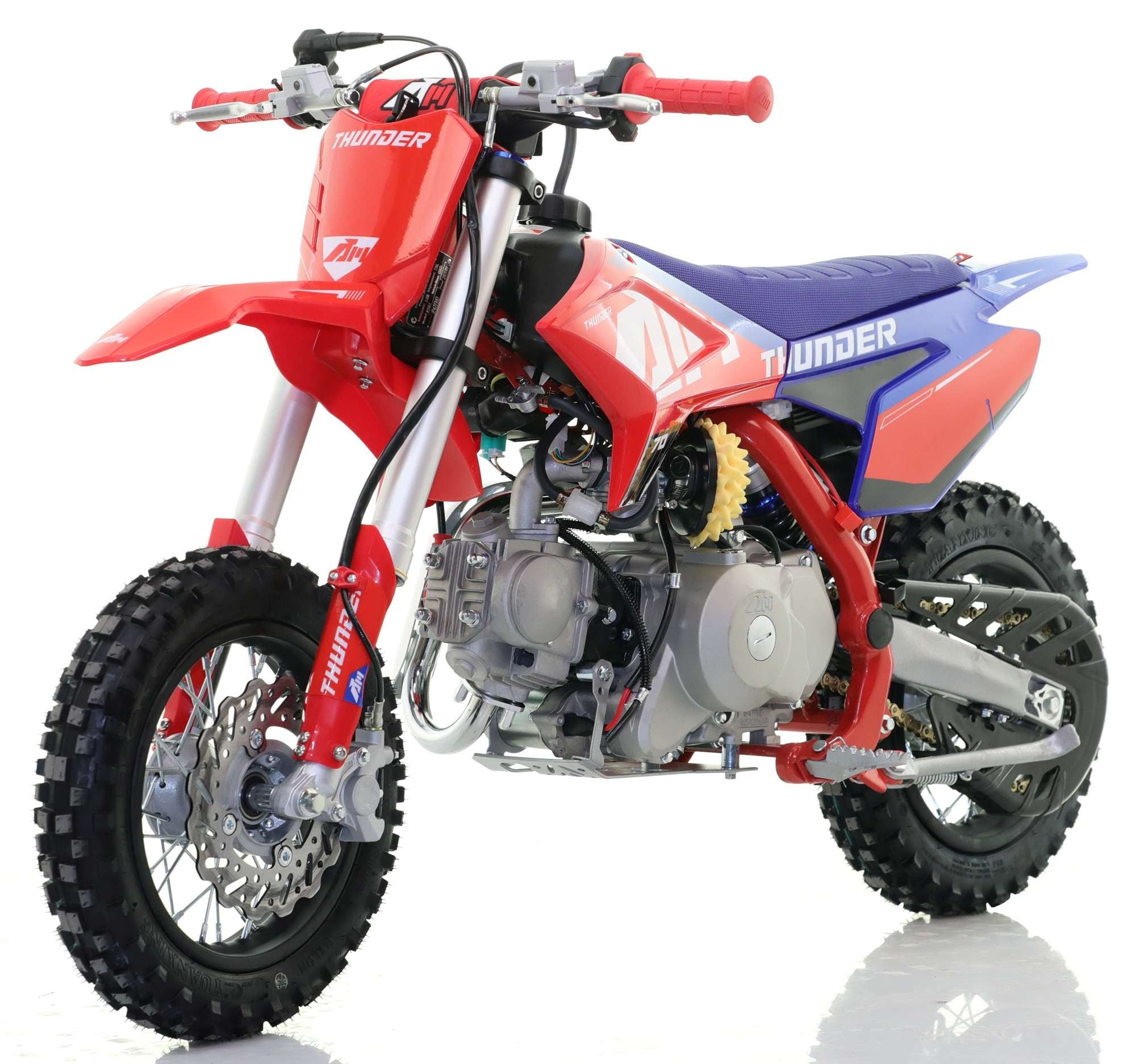 70cc RFN Racing™ Thunder Fully Auto Pit Bike 12/10" - Red & Blue