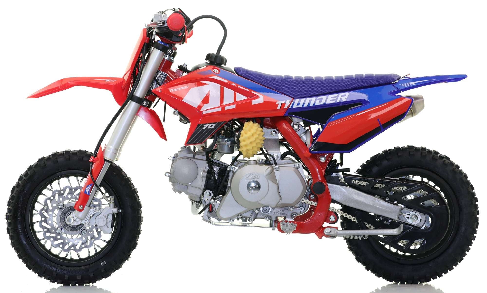 70cc RFN Racing™ Thunder Fully Auto Pit Bike 12/10" - Red & Blue