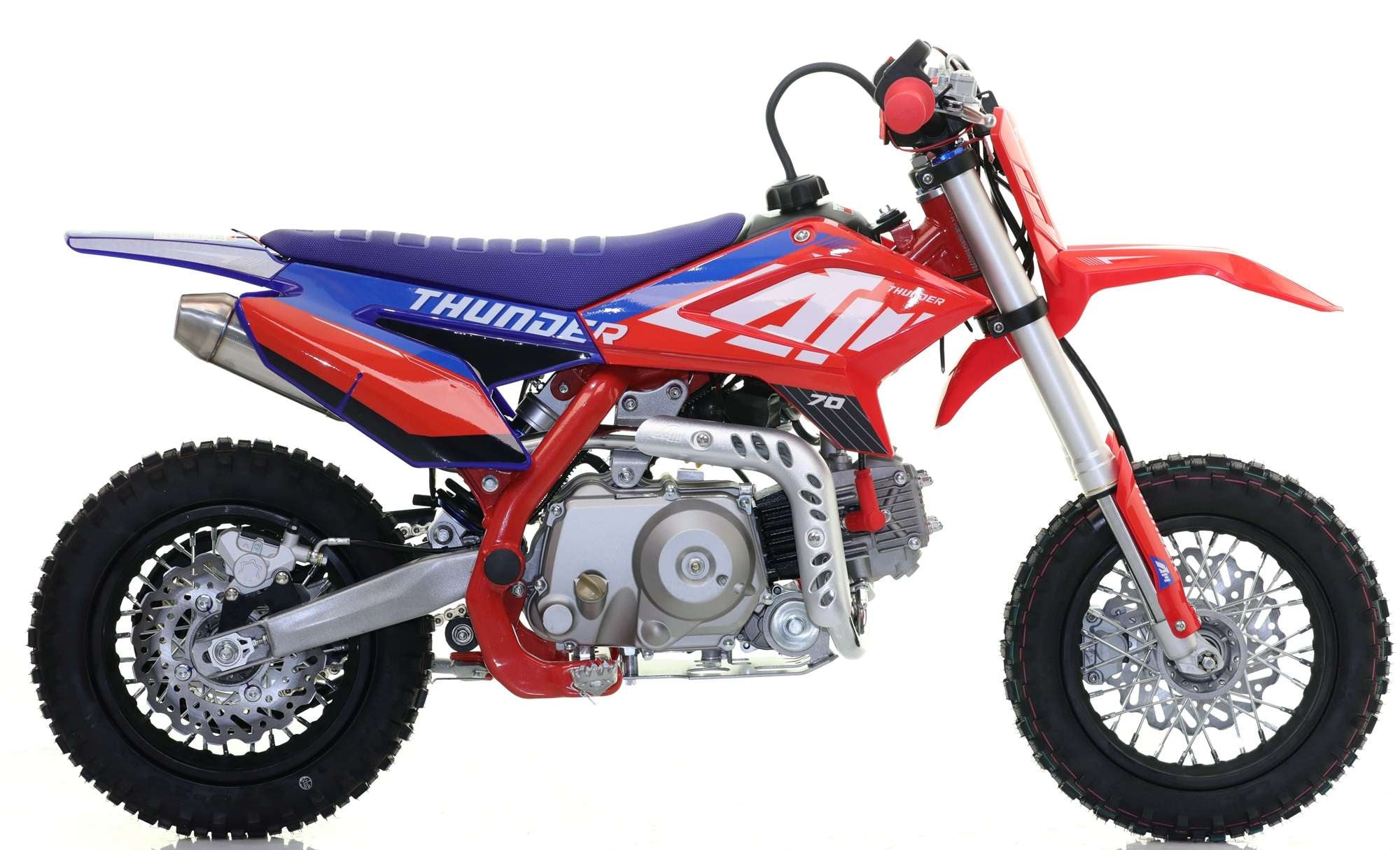 70cc RFN Racing™ Thunder Fully Auto Pit Bike 12/10" - Red & Blue