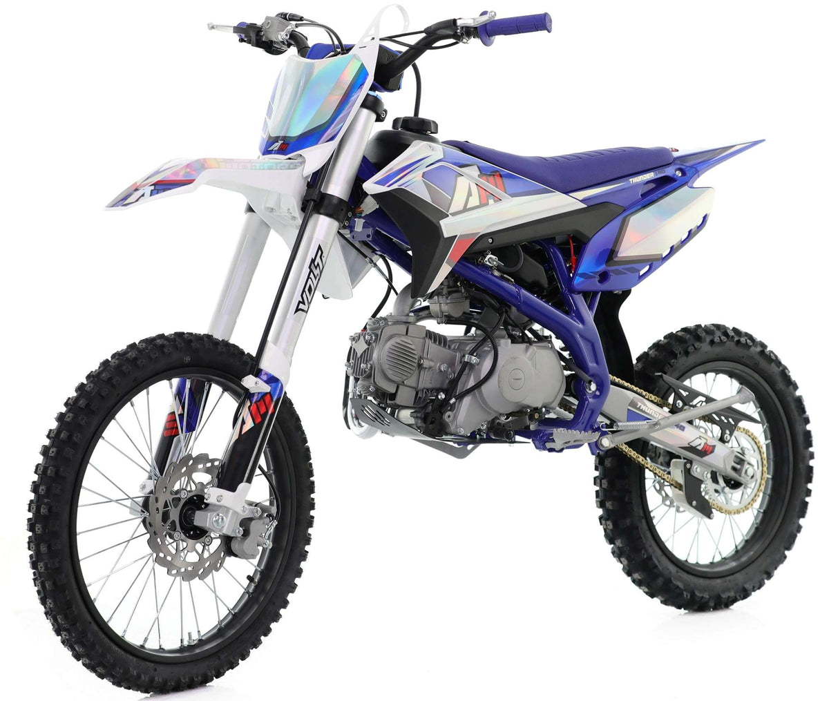 140cc RFN Thunder Dirt Bike - XL Wheel - 19"/16" - Blue