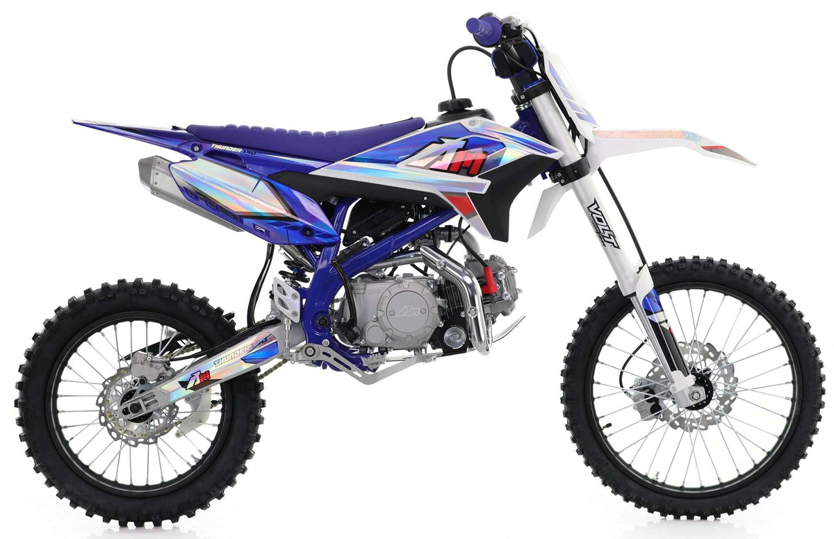 140cc RFN Thunder Dirt Bike - XL Wheel - 19"/16" - Blue