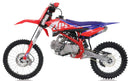 140cc RFN Thunder Dirt Bike - XL Wheel - 19"/16" - Red & Blue