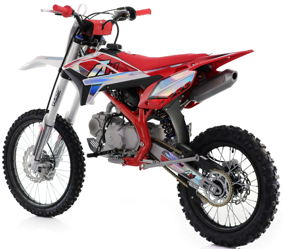 140cc RFN Thunder Dirt Bike - XL Wheel - 19"/16" - Red