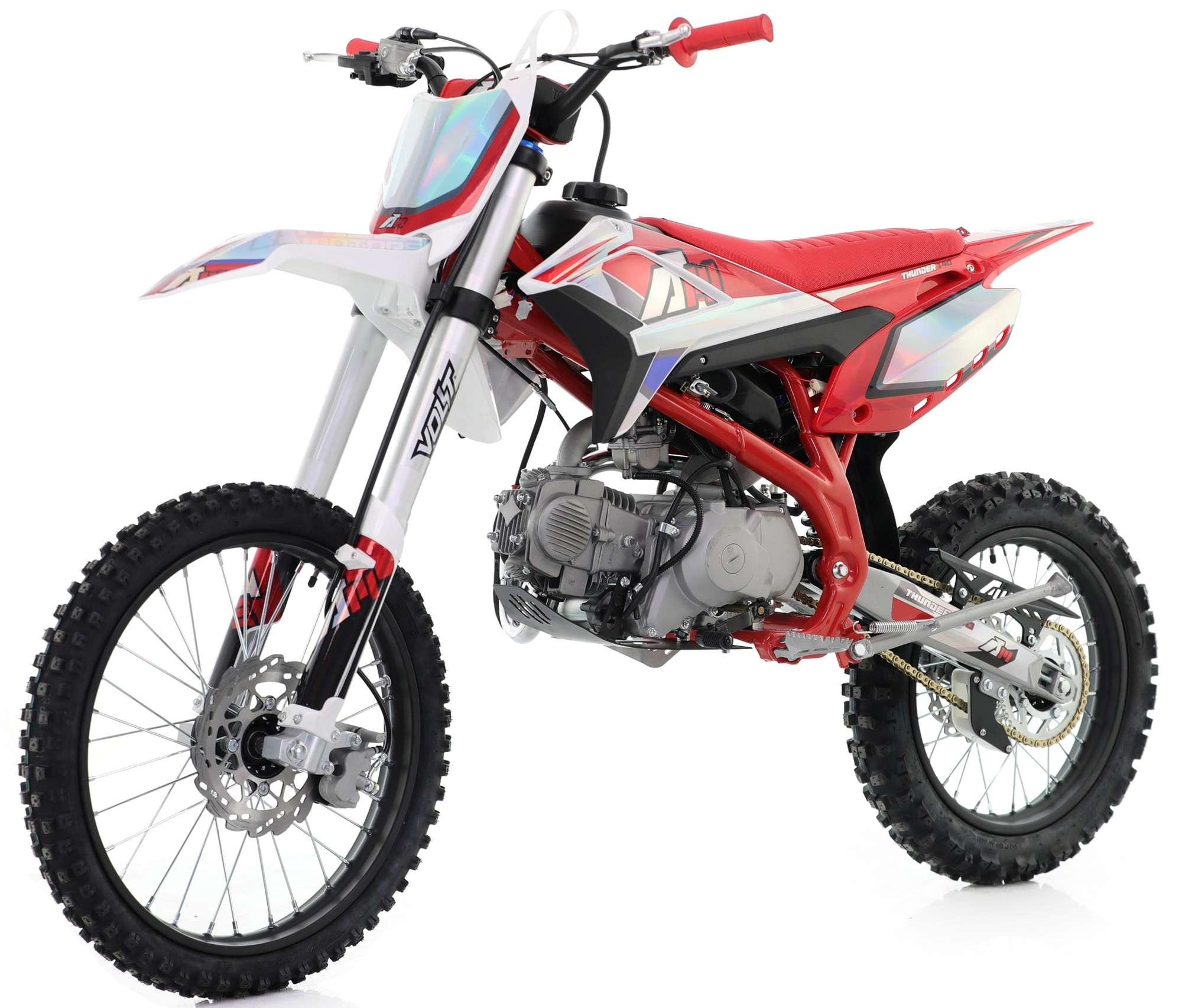 140cc RFN Thunder Dirt Bike - XL Wheel - 19"/16" - Red
