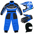 Kids Wulfsport Clothing & Helmet Bundle Deal - Blue