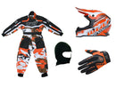 Kids Wulfsport Clothing & Helmet Bundle Deal - ORANGE CAMO