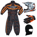 Kids Wulfsport Clothing & Helmet Bundle Deal - Orange