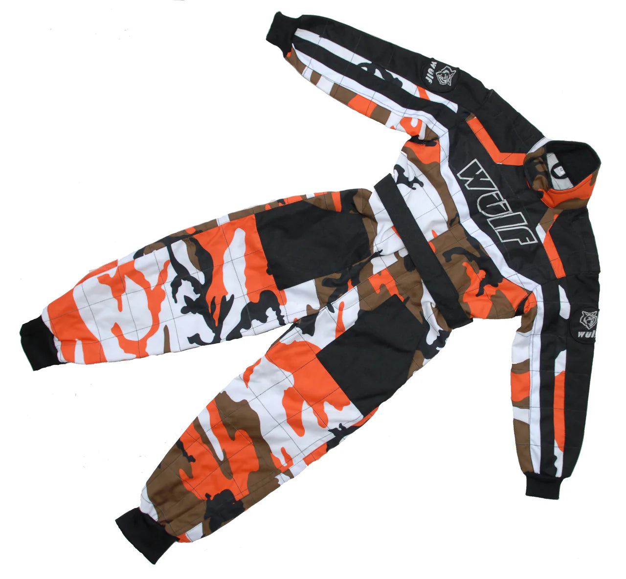 Wulfsport Cub Racing Camo Suit - Orange