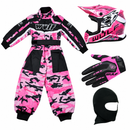 Kids Wulfsport Clothing & Helmet Bundle Deal - Pink Camo