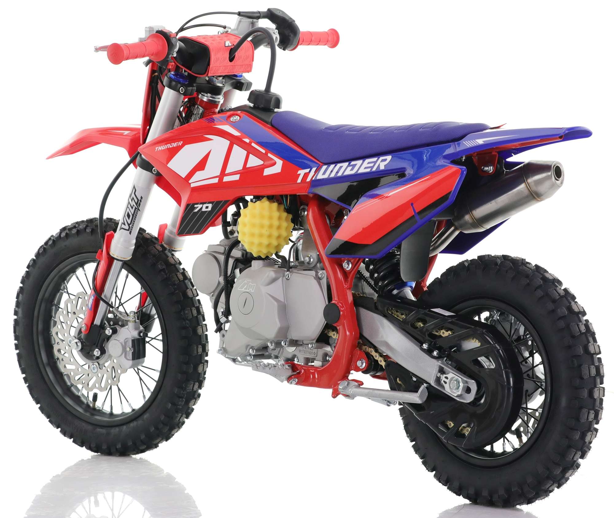 70cc RFN Racing™ Thunder Fully Auto Pit Bike 12/10" - Red & Blue