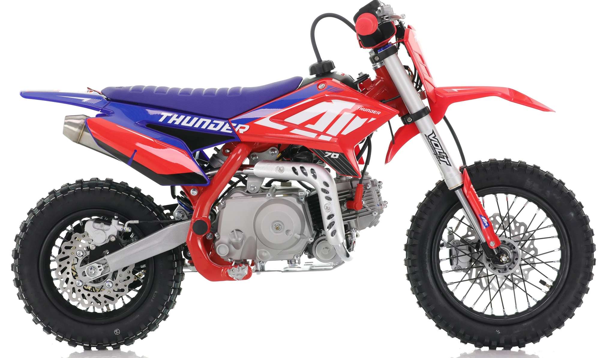 70cc RFN Racing™ Thunder Fully Auto Pit Bike 12/10" - Red & Blue