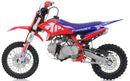110cc RFN Racing™ Thunder Pro Semi Auto Pit Bike 14/12" - Red & Blue