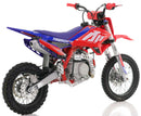 110cc RFN Racing™ Thunder Pro Semi Auto Pit Bike 14/12" - Red & Blue