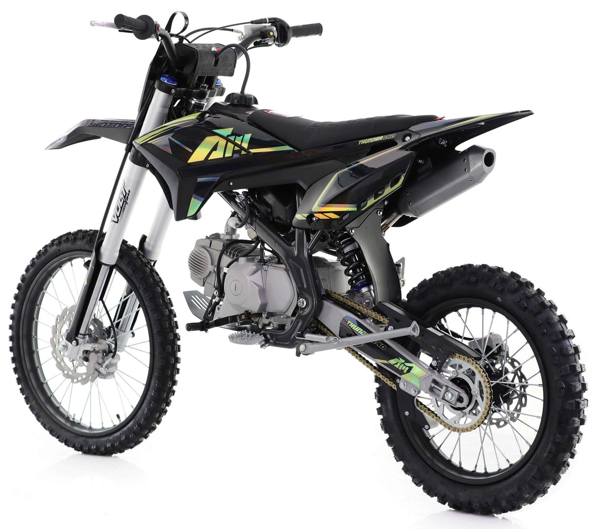 140cc RFN Thunder Dirt Bike - XL Wheel - 19"/16" - Black