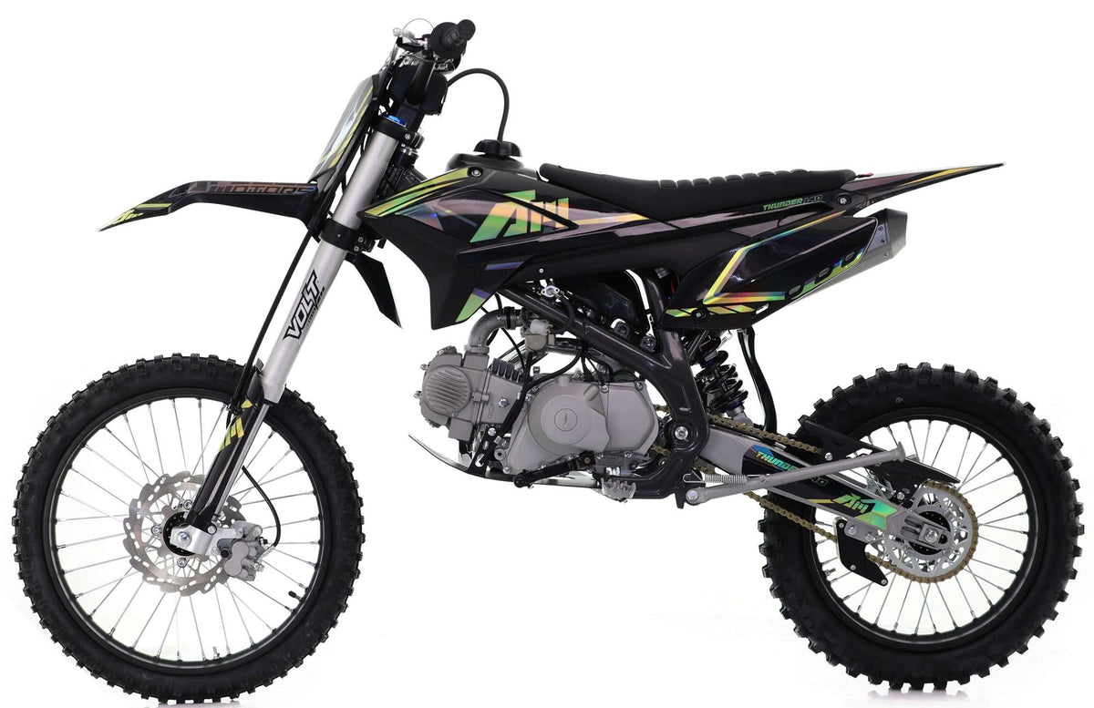 140cc RFN Thunder Dirt Bike - XL Wheel - 19"/16" - Black