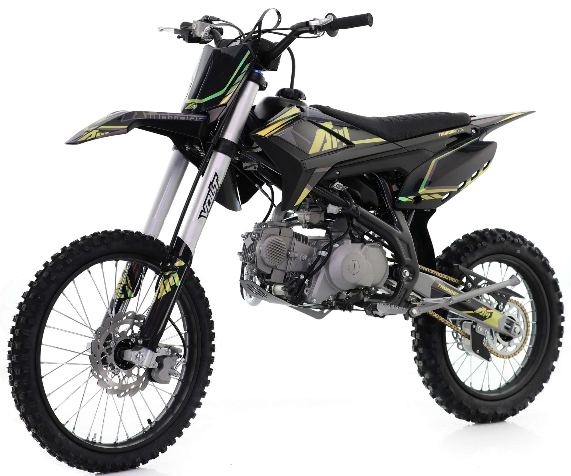 140cc RFN Thunder Dirt Bike - XL Wheel - 19"/16" - Black