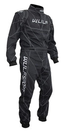 Wulfsport Adults Proban Racing Suit - Flame Retardant - Black / White