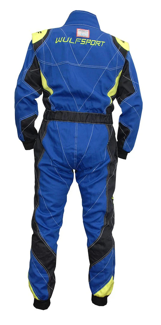 Wulfsport Adults Proban Racing Suit - Flame Retardant - Blue / Yellow