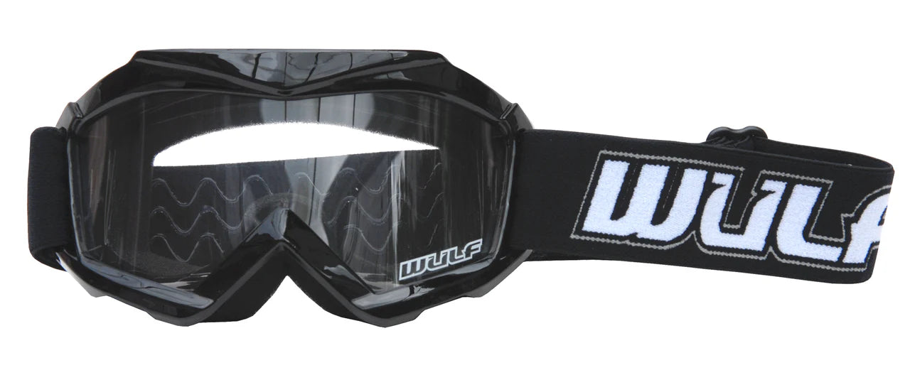 Wulfsport Cub Tech Goggles for MX Enduro - Black