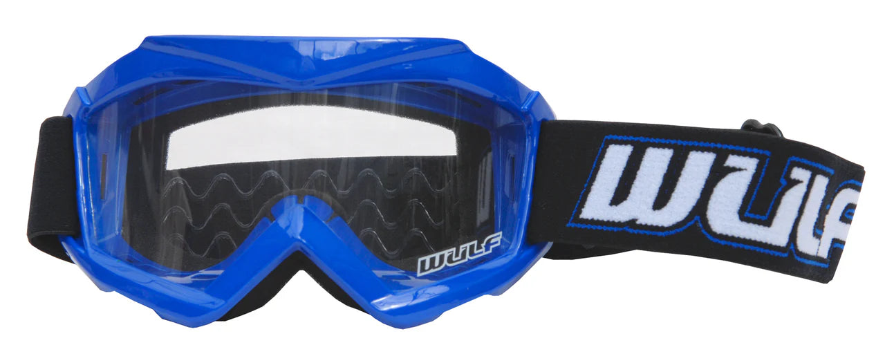 Wulfsport Cub Tech Goggles for MX Enduro - Blue