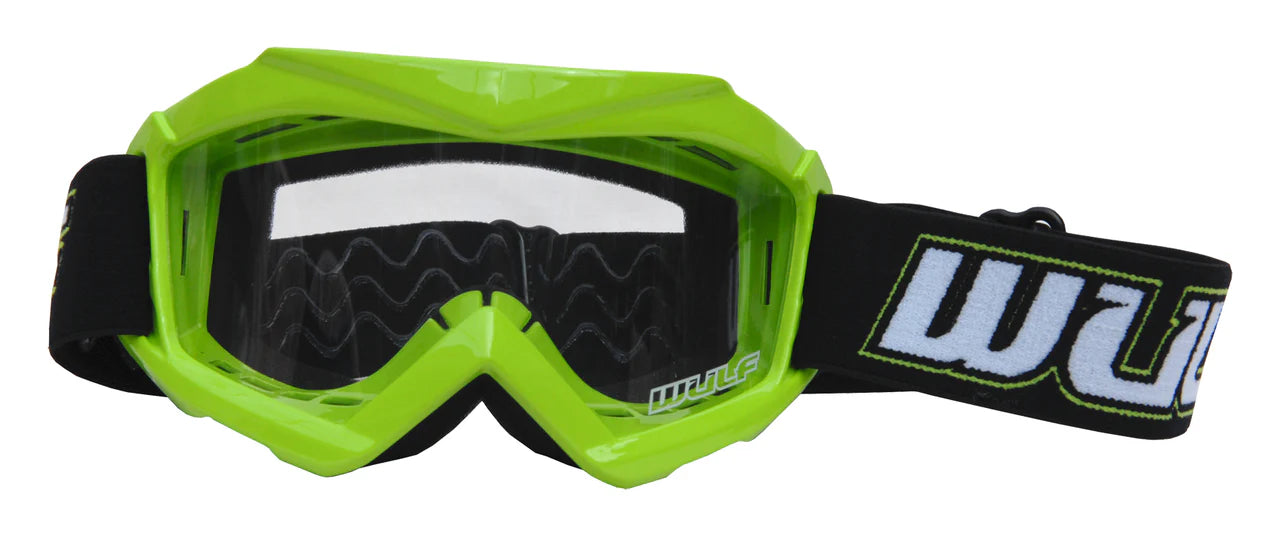 Wulfsport Cub Tech Goggles for MX Enduro - Green