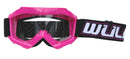 Wulfsport Cub Tech Goggles for MX Enduro - Pink